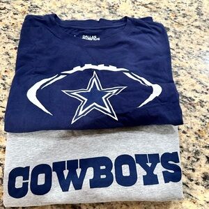 Cowboys Navy Star and Gray Tee Set